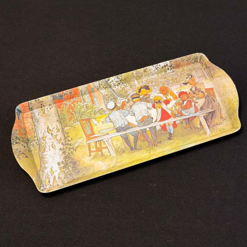 Breakfast Under The Big Birch by Carl Larsson Melamine Tray 16”x 7”